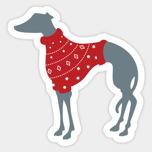 Christmas Whippet Sticker